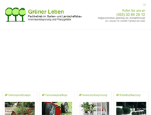 Tablet Screenshot of gruenerleben-gartenbau.de